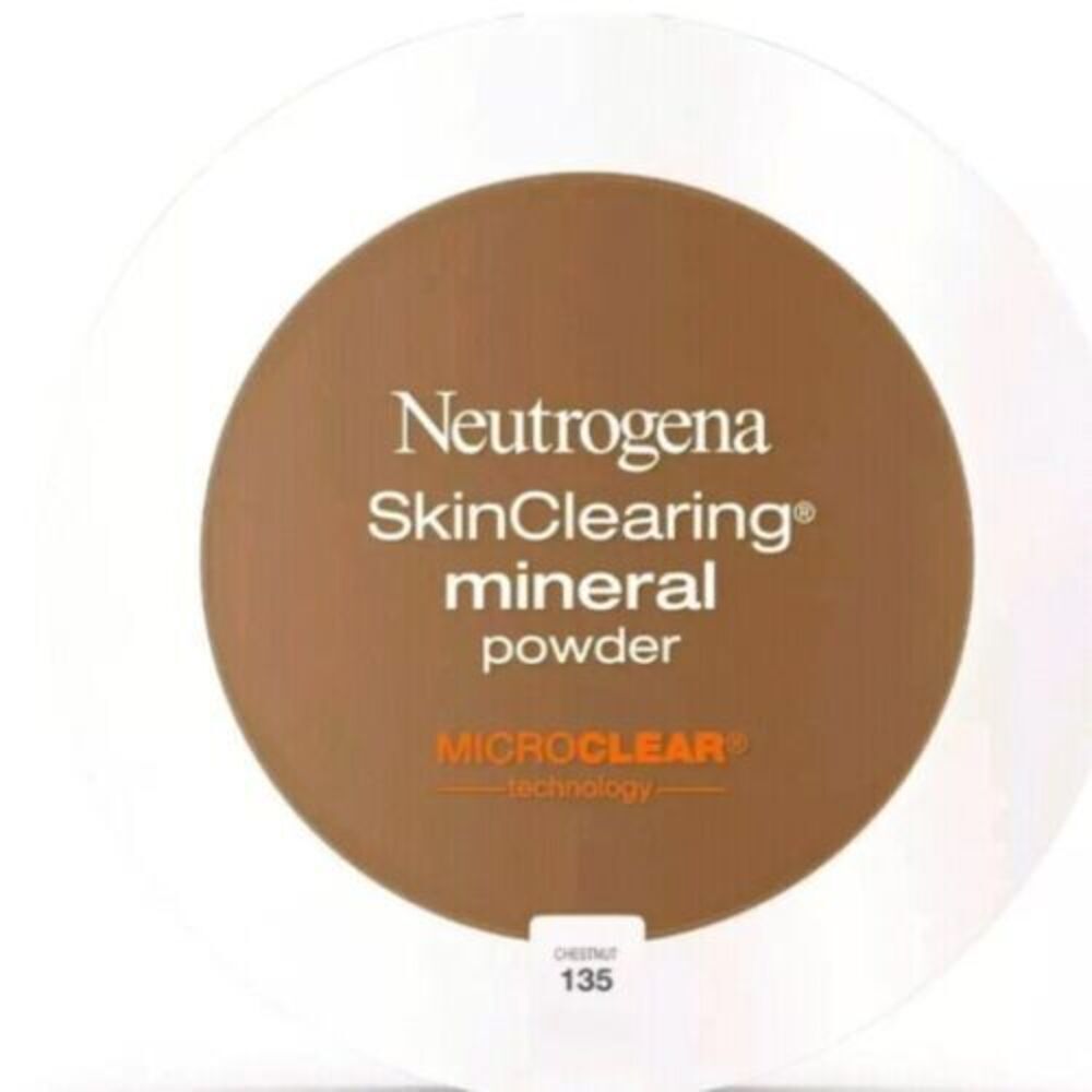 NEUTROGENA SKIN CLEARING MINERAL POWDER CHESTNUT #135. 0.38OZ NEW